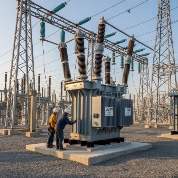 High-Tension Electrical Substation Installation